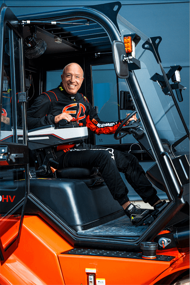 Heftruck met Tom Coronel